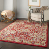 Nourison Majestic MST04 Persian Machine Made Loom-woven Indoor only Area Rug Red 5'6" x 8' 99446713445