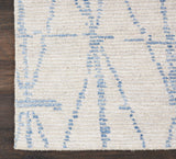 Nourison Ellora ELL02 Tribal Handmade Knotted Indoor only Area Rug Sky 5'6" x 7'5" 99446384836