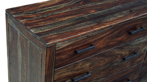 Porter Designs Fall River Solid Sheesham Wood Contemporary Dresser Gray 04-117-01-4478