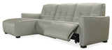 Reaux Power Motion Sofa with LAF Chaise with 2 Power Recline