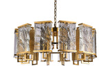 Bethel Brass Chandelier in Metal & Crystal