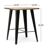 Leesburg Handcrafted Modern Industrial Mango Wood Oversized Side Table, Natural and Black Noble House