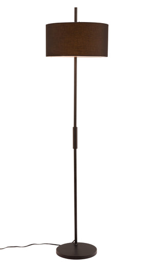 Zuo Modern Lonte Steel, Poly Cotton, Acrylic Modern Commercial Grade Floor Lamp Black Steel, Poly Cotton, Acrylic