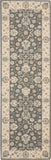 Nourison Living Treasures LI16 Persian Machine Made Loom-woven Indoor only Area Rug Grey/Ivory 2'6" x 8' 99446738424