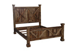 Porter Designs Crossroads Solid Sheesham Wood Queen Natural Bed Brown 04-196-14-C01H-KIT