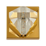 Bethel Brass LED Wall Sconce in Metal & Crystal