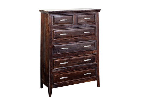 Porter Designs Sonora Solid Sheesham Wood Ladderback Natural Chest Gray 04-116-03-3813M