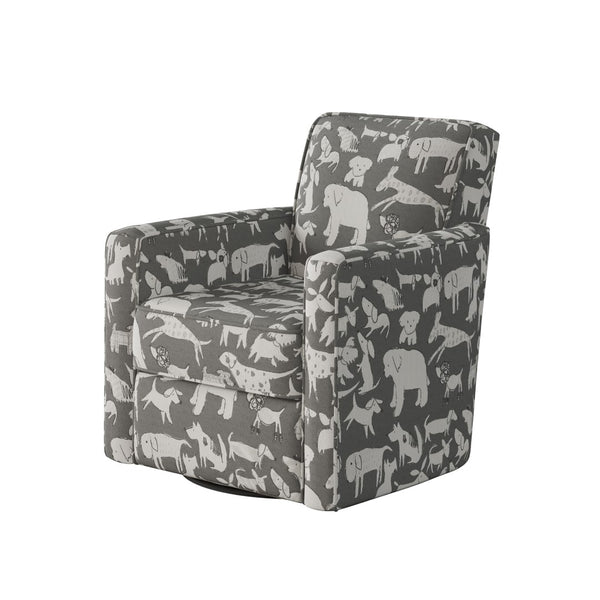 Fusion 402G-C Transitional Swivel Glider Chair 402G-C Doggie Graphite Swivel Glider