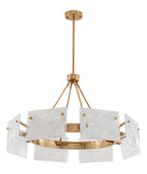 Bethel Gold Chandelier in Metal & Glass