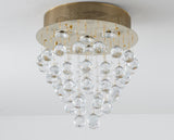 Bethel Gold Semi Flush Mount in Iron & Crystal