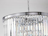 Bethel Chrome Chandelier in Metal & Crystal