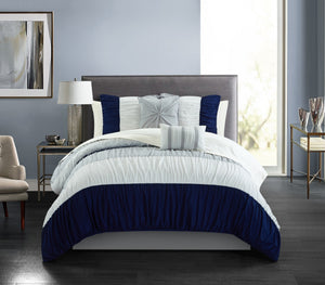 Fay Navy King 9pc Comforter Set