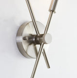 Bethel Shiny Nickel Wall Sconce in Iron