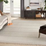 Nourison Elwood ELW06 Modern & Contemporary Machine Made Power-loomed Indoor only Area Rug Ivory 7'10" x 10'6" 99446885920
