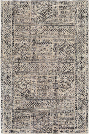 Oakland OAA-1009 Global Wool Rug OAA1009-81012 Black, Medium Gray, Khaki 100% Wool 8'10" x 12'