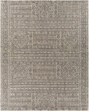 Oakland OAA-1009 Global Wool Rug OAA1009-810 Black, Medium Gray, Khaki 100% Wool 8' x 10'