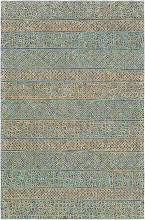 Oakland OAA-1011 Global Wool Rug OAA1011-576 Khaki, Charcoal, Sage 100% Wool 5' x 7'6"