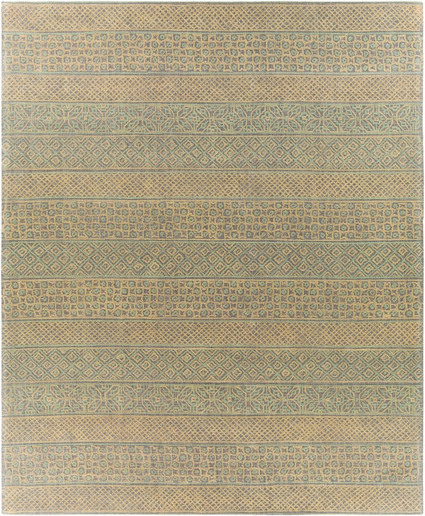 Oakland OAA-1011 Global Wool Rug OAA1011-810 Khaki, Charcoal, Sage 100% Wool 8' x 10'