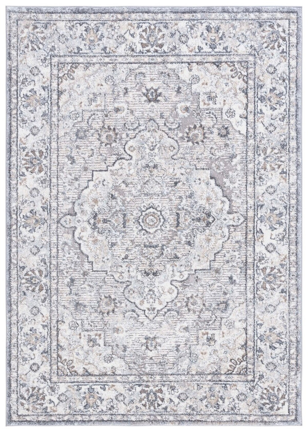 Safavieh Opal 464 Power Loomed Traditional Rug Grey / Ivory 9' x 12'