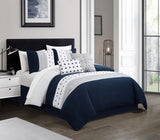 Lainy Navy King 5pc Comforter Set