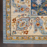 Nourison Majestic MST03 Persian Machine Made Loom-woven Indoor only Area Rug Light Blue 5'6" x 8' 99446713414
