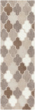 Oasis OAS-1088 Cottage Wool Rug OAS1088-268 Medium Gray, Light Gray, Taupe, Dark Brown, Khaki, Cream 100% Wool 2'6" x 8'