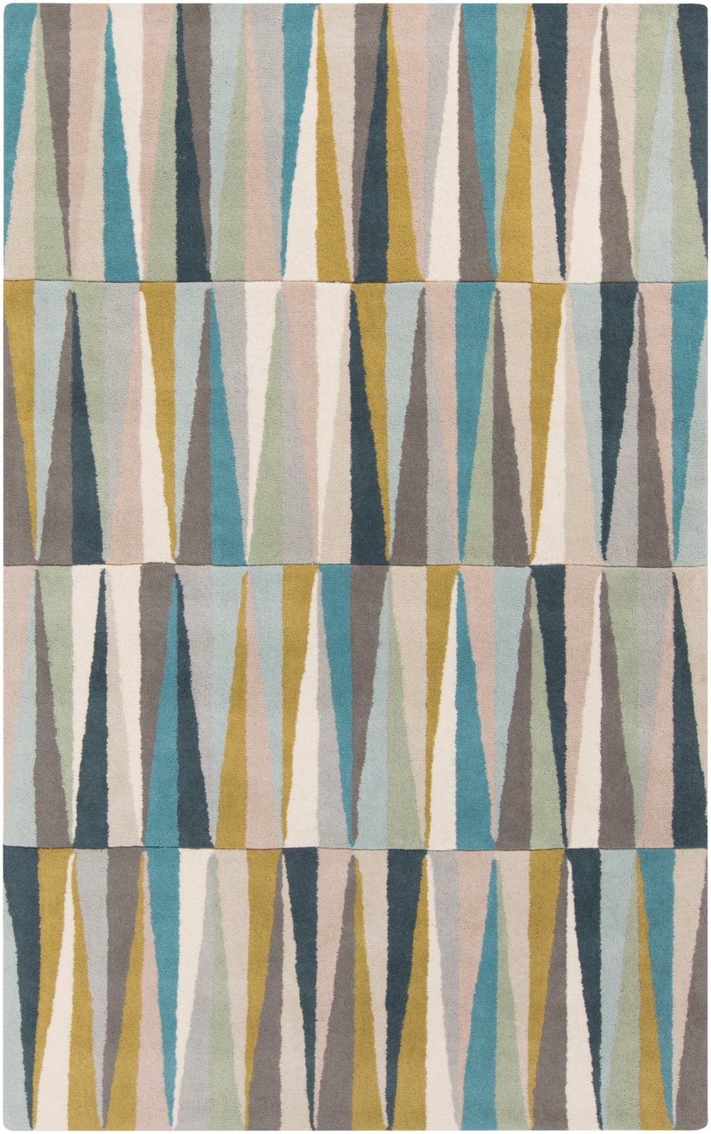 Oasis OAS-1095 Modern Wool Rug OAS1095-69 Aqua, Sky Blue, Beige, Charcoal, Silver Gray, Sage, Camel, Mustard 100% Wool 6' x 9'