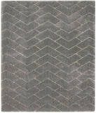 Nourison Luxurious Shag LXR03 Modern & Contemporary Machine Made Power-loomed Indoor only Area Rug Grey 7'10" x 9'10" 99446885098