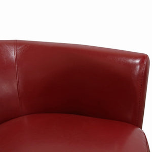 Porter Designs Marvel Contemporary Leather-Look Swivel Accent Chair Contemporary Accent - Swivel Red 02-201C-06-204