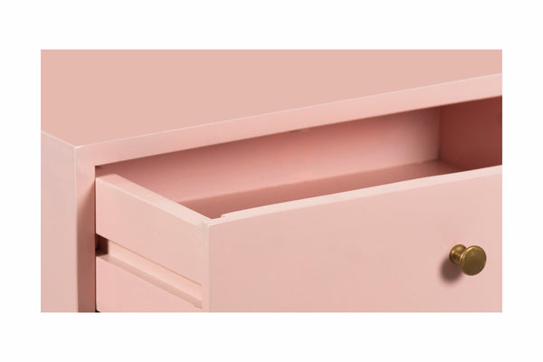 Porter Designs Capri Solid Wood Modern Nightstand Pink 04-108-04-6845
