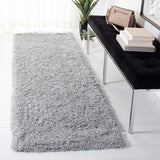 Ocean Shag 120 Shag & Flokati Tufted 100% Polyester Pile Rug Silver