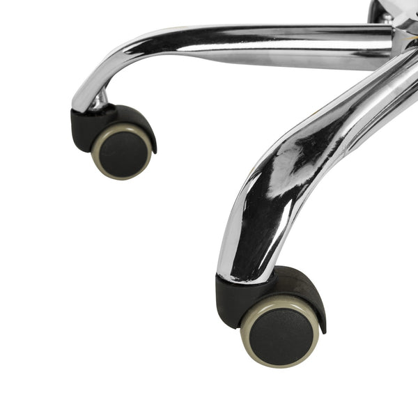 Safavieh Whitney Office Chair Faux Sheepskin Leg Swivel White Chrome Metal Electroplating Iron OCH4505A 889048294998