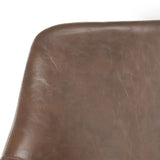Safavieh Cadence Office Chair Swivel Brown Chrome Metal Plating CA Foam Iron PU OCH7500A 889048494817