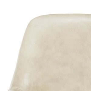 Safavieh Cadence Office Chair Swivel Beige Chrome Metal Plating CA Foam Iron PU OCH7500B 889048494824