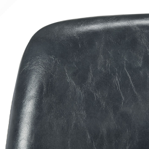 Safavieh Fletcher Office Chair Swivel Dark Grey Chrome Metal Plating CA Foam Iron PU OCH7501C 889048494961