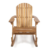Malibu Outdoor Natural Finish Acacia Wood Adirondack Rocking Chair