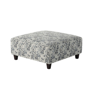 Fusion 109-C Transitional Cocktail Ottoman 109-C Freesia Denim 38" Square Cocktail Ottoman