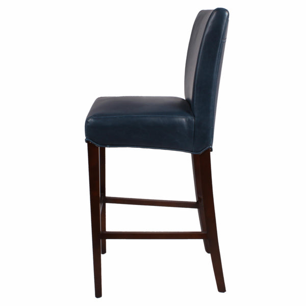 Milton Bar Stool - Stylish Bonded Leather Design with Solid Birch Frame for Modern Home Interiors