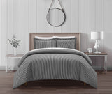 Morgan Charcoal Twin 5pc Duvet Set