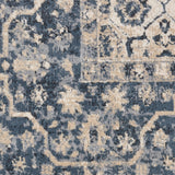 Nourison kathy ireland Home Malta MAI04 Vintage Machine Made Power-loomed Indoor only Area Rug Ivory/Blue 5'3" x 7'7" 99446361318