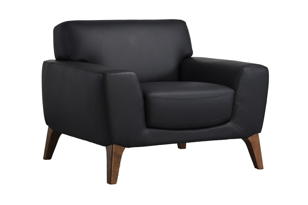 Porter Designs Modena Genuine Leather Modern Chair Black 02-204-03-0195