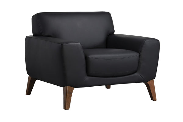 Porter Designs Modena Genuine Leather Modern Chair Black 02-204-03-0195