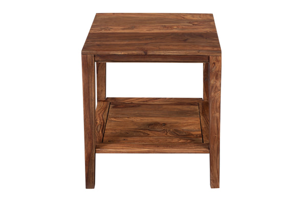 Porter Designs Fall River Solid Sheesham Wood Contemporary End Table Natural 05-117-25-4424