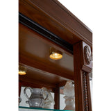 Pulaski Furniture Lighted Sliding Door 5 Shelf Curio Cabinet in Cherry Brown 20485-PULASKI 20485-PULASKI