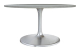 Zuo Modern Star Marble, MDF, Iron, Aluminum Modern Commercial Grade Dining Table Gray, Silver Marble, MDF, Iron, Aluminum