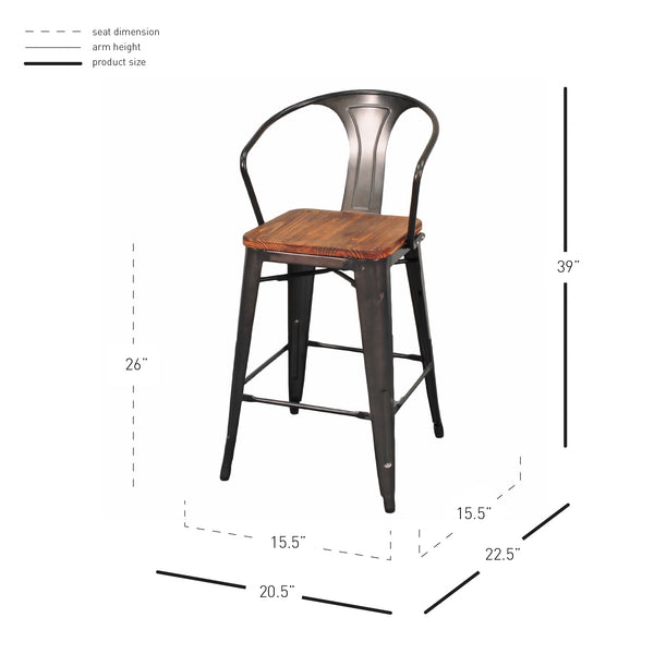 Metropolis Adjustable High-Back Office Chair with Stylish Upholstery, Chrome Armrests, and Wheels