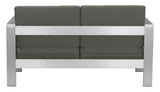 Zuo Modern Cosmopolitan 100% Olefin, Aluminum, Polyethylene Modern Commercial Grade Sofa Dark Gray, Silver 100% Olefin, Aluminum, Polyethylene