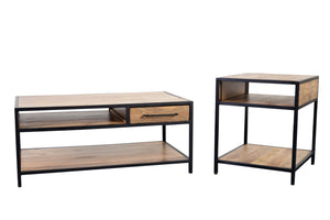 Porter Designs Delancy Solid Wood Industrial Coffee Table Brown 05-116-02-0128