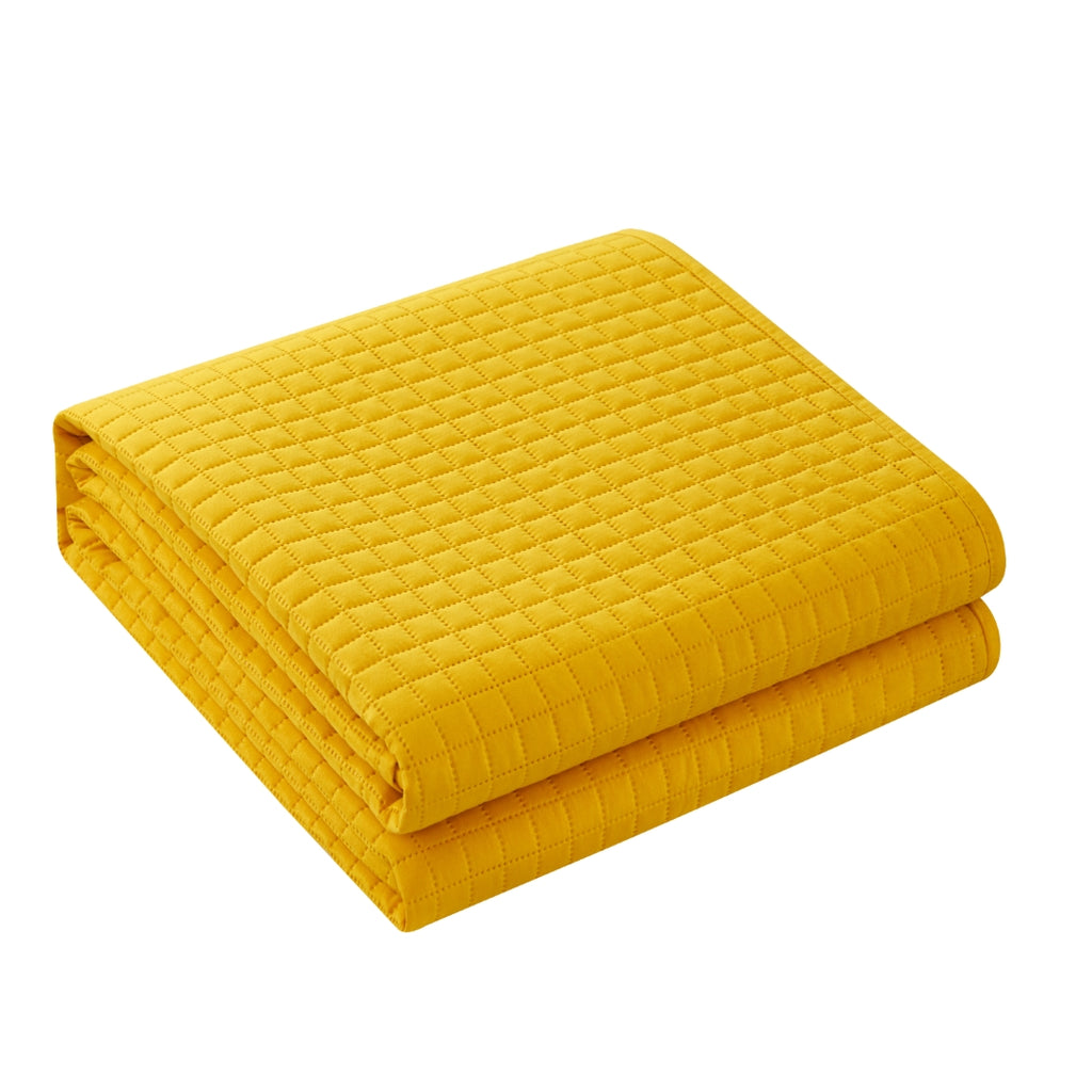 Atasha Yellow Twin 2pc Quilt Set