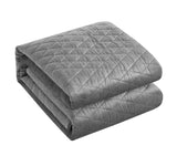 Wafa Grey Queen 3pc Quilt Set